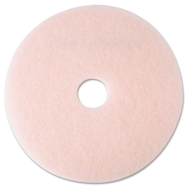 Ultra High-Speed Eraser Floor Burnishing Pad 3600, 19" Diameter, Pink, 5/carton