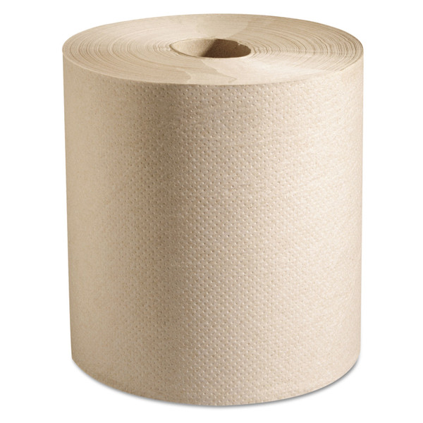 100% Recycled Hardwound Roll Paper Towels, 1-Ply, 7.88" x 800 ft, Natural, 6 Rolls/Carton