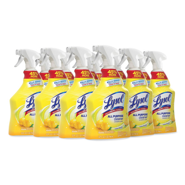 Ready-To-Use All-Purpose Cleaner, Lemon Breeze, 32 Oz Spray Bottle, 12/carton