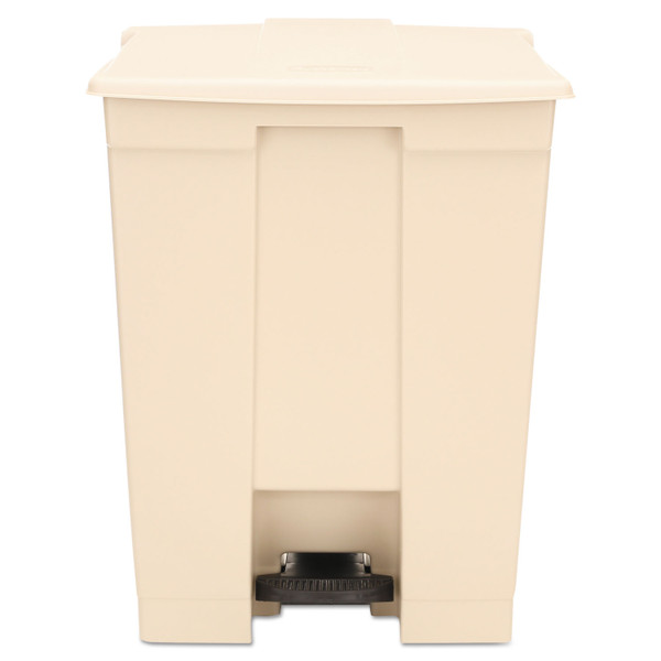 Legacy Step-On Receptacle, 18 gal, Polyethylene, Beige