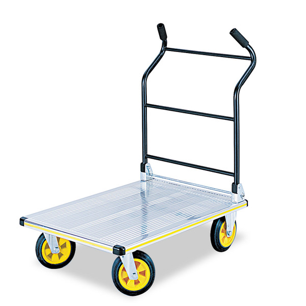 Stow-Away Platform Truck, 1,000 Lb Capacity, 24 X 39 X 40, Aluminum/black