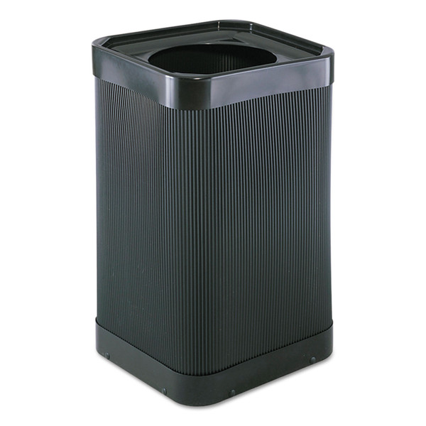 at-your-disposal top-open receptacle, 38 gal, polyethylene, black