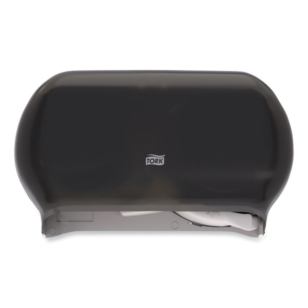 Twin Standard Roll Bath Tissue Dispenser, 12.75 x 5.57 x 8.25, Smoke