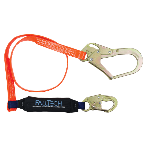 6' ViewPack� Urethane Coated Energy Absorbing Lanyard, Single-leg with Steel Connectors (82563PC)