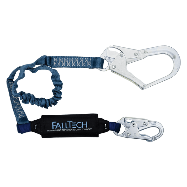 4�' to 6' ViewPack� Elastic Energy Absorbing Lanyard, Single-leg with Steel Connectors (8256EL3)