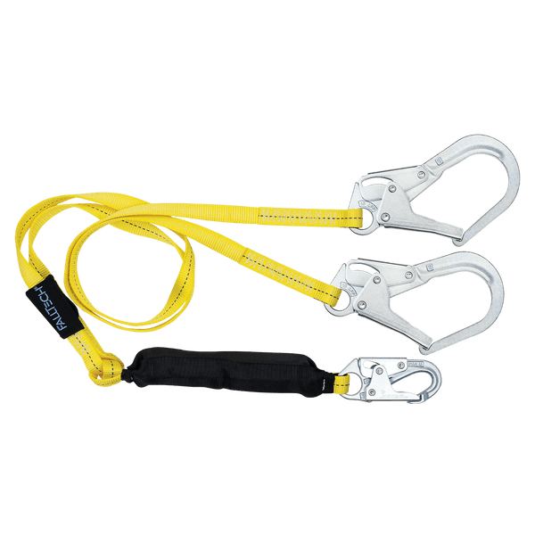 6' Soft Pack FT Basic� Energy Absorbing Lanyard, Double-leg with Steel Connectors (8256LTY3)