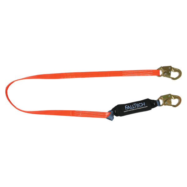 6' ViewPack� Urethane Coated Energy Absorbing Lanyard, Single-leg with Steel Snap Hooks (8256PC)