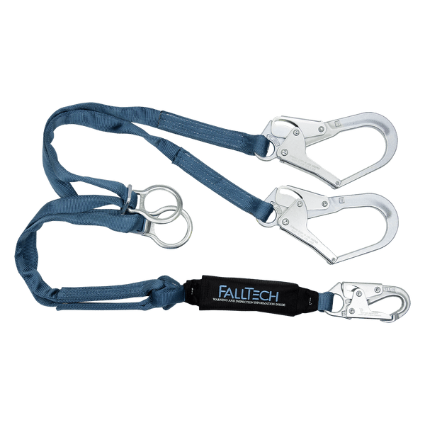 6' ViewPack� Tie-back Energy Absorbing Lanyard, Double-leg with Steel Connectors (8260732D)