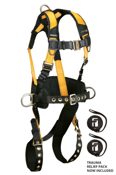 Journeyman Flex� Steel 3D Construction Belted Full Body Harness, Tongue Buckle Leg Adjustment (7035)