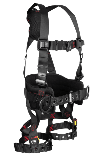FT-Iron� 3D Construction Belted Full Body Harness, Tongue Buckle Leg Adjustment (8144B)