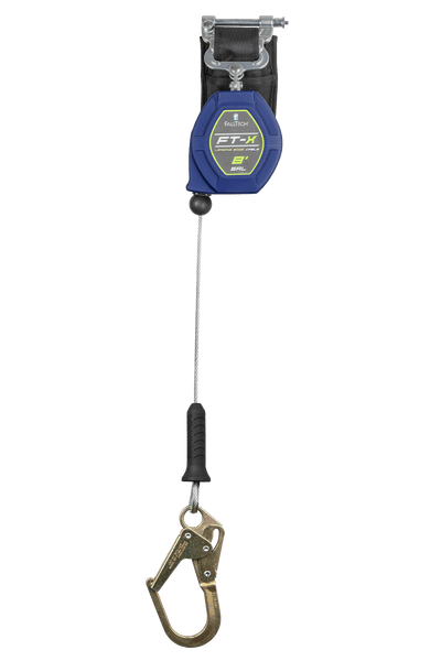 8' FT-X� Cable Class 2 Leading Edge Personal SRL-P, Single-leg with Steel Mini Rebar Hook (82808SP0)