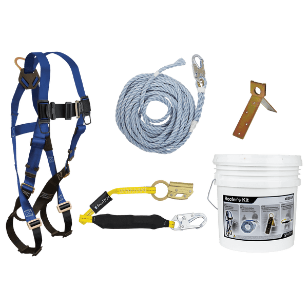 Roofer's Kit with Single-use Anchor and Manual Rope Adjuster (8592A)