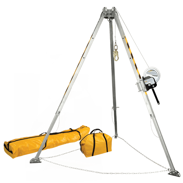 11' Confined Space Tripod System with 60' Stainless Steel Personnel Winch (7505S)