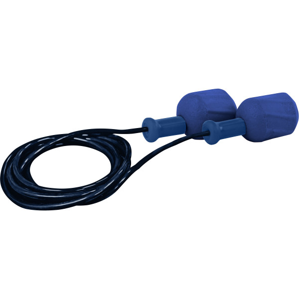 Metal Detectable Polyurethane Foam Corded Ear Plugs - 30 NRR