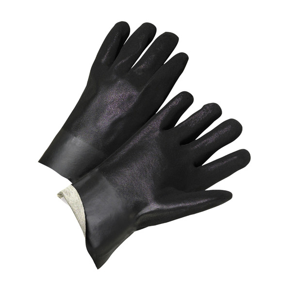 PVC Dipped Glove with Interlock Liner and Rough Sandy Finish  -  12" Length (1027RF)