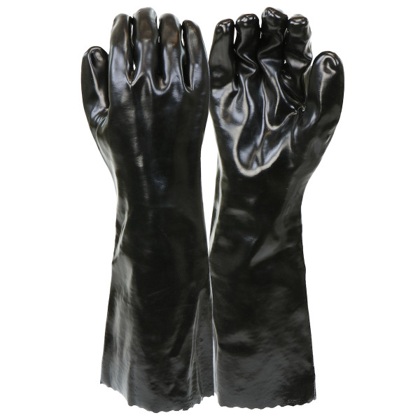 PVC Dipped Glove with Interlock Liner and Smooth Finish - 18" Length (1087)