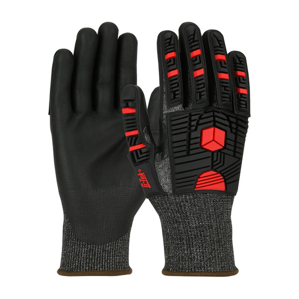 Seamless Knit PolyKor® X7 Blended Glove with Impact Protection and NeoFoam® Coated Palm & Fingers (16-MP785)
