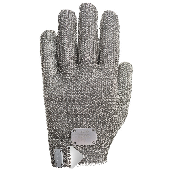 Stainless Steel Mesh Glove with Steel Prong Closure - Wrist Length (USM-1180)