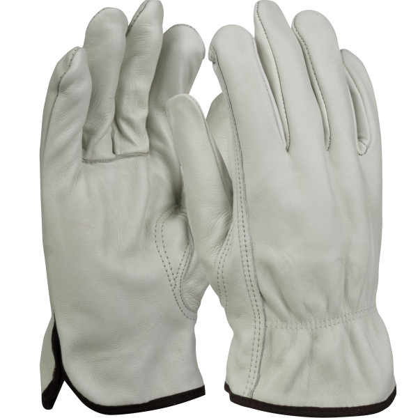 Regular Grade Top Grain Cowhide Leather Drivers Glove with Thermal Waffle Knit Lining - Keystone Thumb (1JL6133)