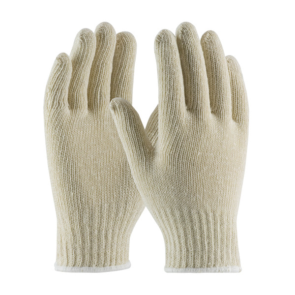 Light Weight Seamless Knit Cotton/Polyester Glove - Natural (35-C104)