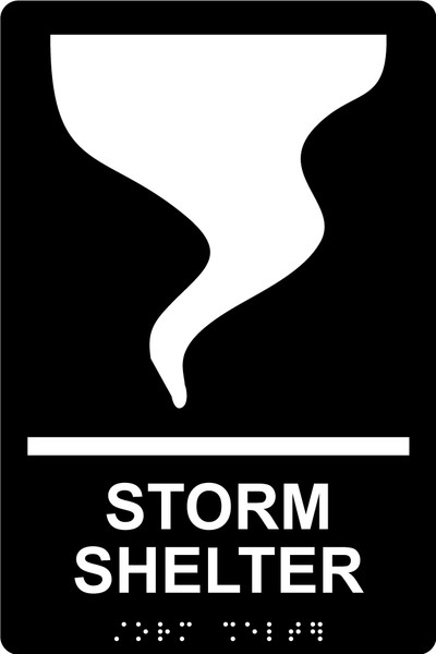 Storm Shelter 9" X 6" Acrylic Black