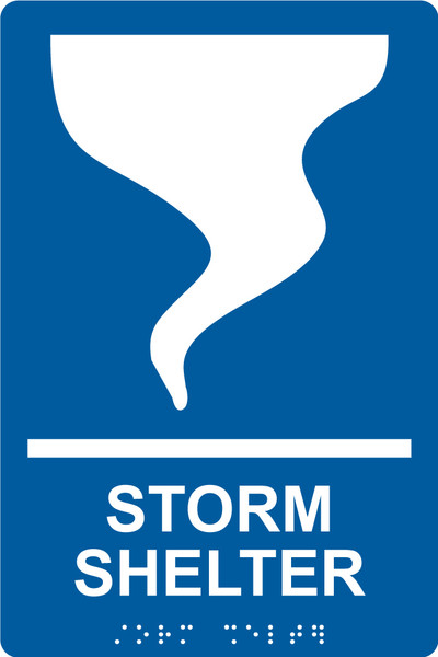 Storm Shelter 9" X 6" Acrylic Blue