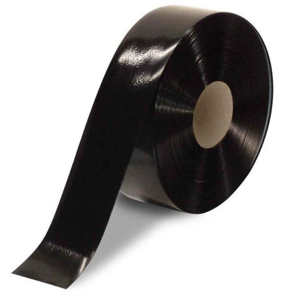 Heavy Duty Floor Tape, 3" x 100-ft., 50-mil Adhesive Vinyl, Black