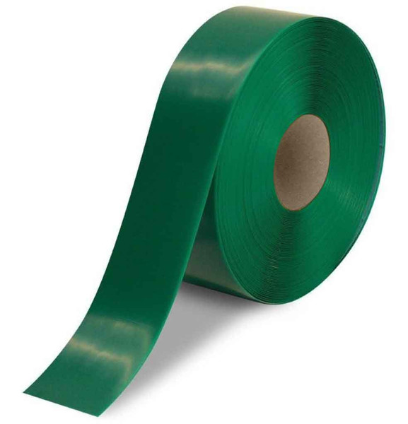 Heavy Duty Floor Tape, 3" x 100-ft., 50-mil Adhesive Vinyl, Green