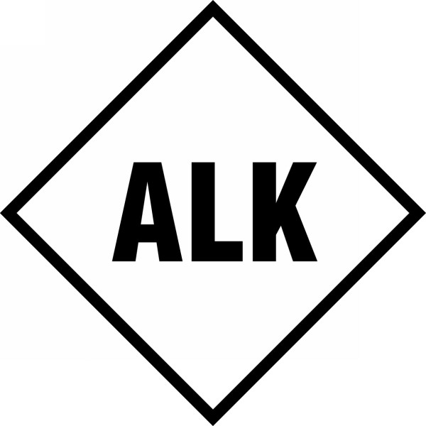 NFPA Hazard Panel, ALK, Fits 10" x 10" Placard, Adhesive Poly