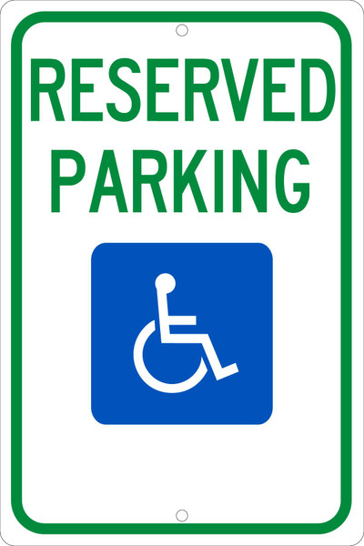RESERVED PARKING (Graphic), 18" x 12", Engineer Grade Reflective Aluminum