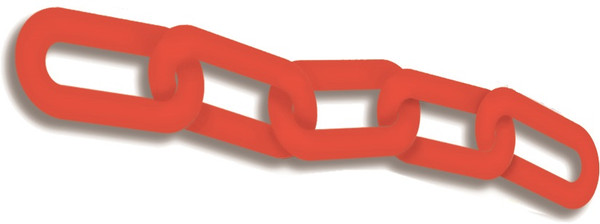 Plastic Chain, Red, 12"