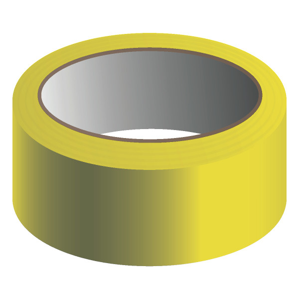 Reflective Marking Tape, 3" x 30-ft., 6-mil Adhesive Vinyl, Yellow