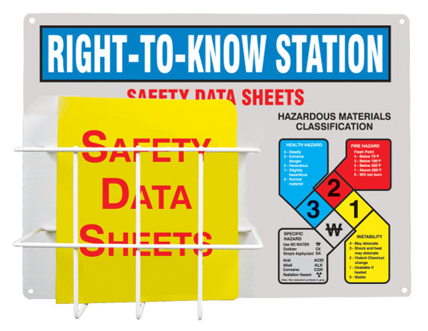 RTK NFPA Center Kit, RIGHT-TO-KNOW STATION, 18" x 24", Aluminum