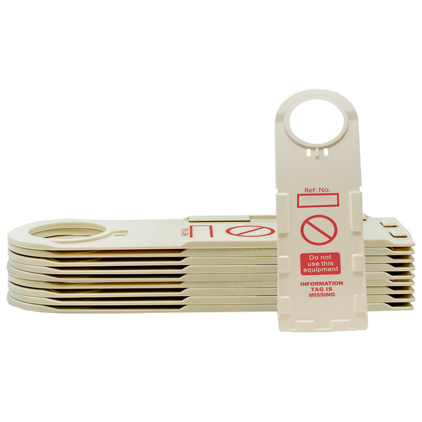 Scaffold Tag Holder, 12.16" x 3.62", Plastic, Pack 10