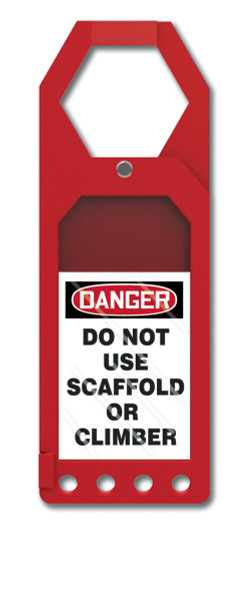Secure-Status Tag Holder, DANGER DO NOT USE SCAFFOLD, 10" x 3-1/2", Plastic