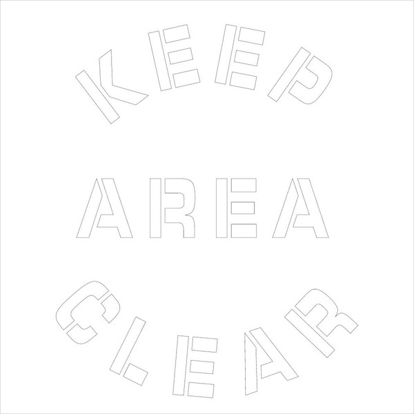 Stencil, KEEP AREA CLEAR, 24" x 24", Plastic