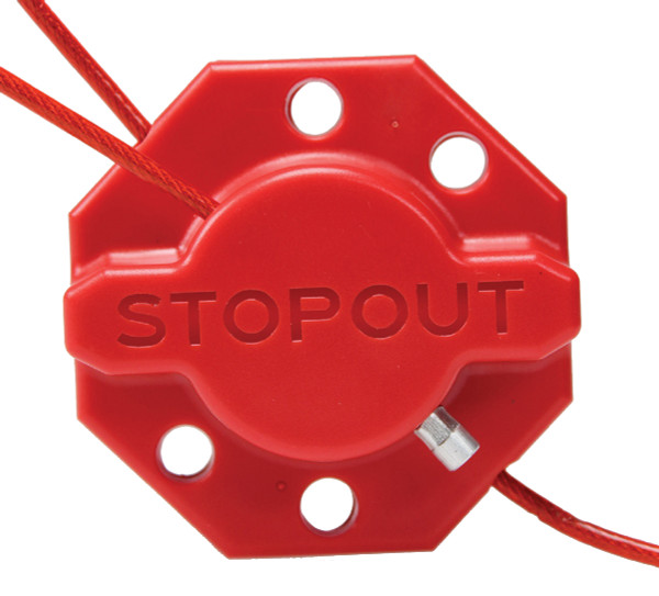 STOPOUT� Twist N Lock Cinch Cable Lockout Hasp, 3" Diameter x 1-1/2" with 6-ft Cable, Plastic