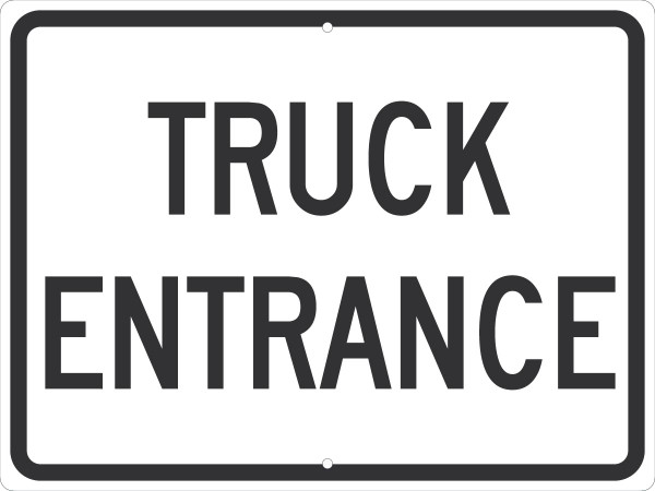 Traffic Sign, TRUCK ENTRANCE, 18" x 24", Engineer Grade Reflective Aluminum