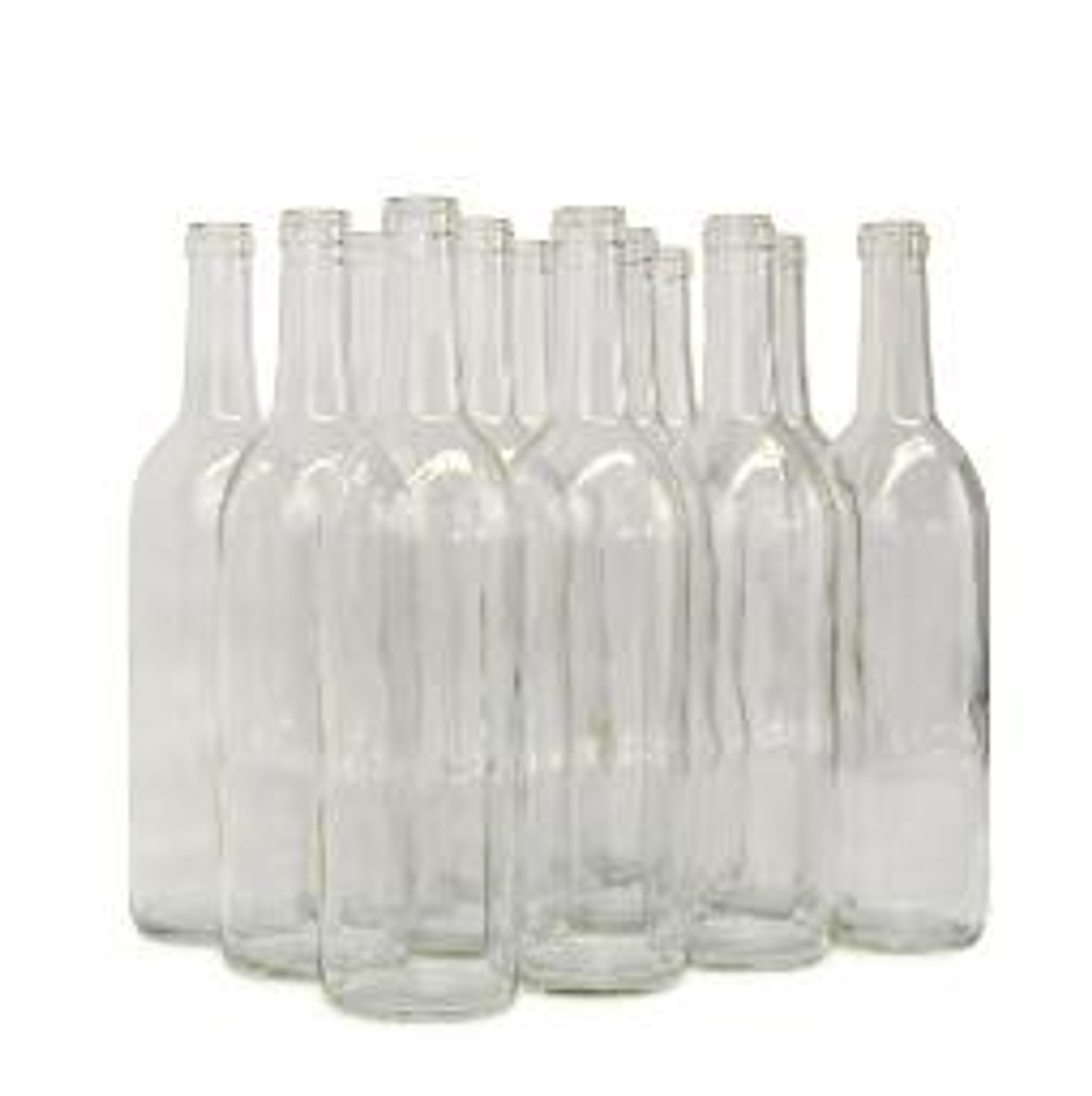 Claret/Bordeaux 750 ml Clear Wine Bottles, 12/case