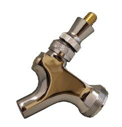Draft Beer Faucet - Chrome With Brass Lever
