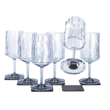 Silwy Magnetic Plastic Glass - Wine 0.3l Set of 6