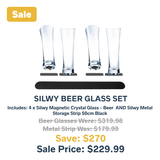 Silwy Magnetic Crystal Beer Glass Set