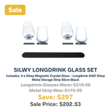 Silwy Magnetic Crystal Longdrink Glass Set