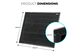 KickAss 12V 80W Ultra Slim Fixed Glass Solar Panel