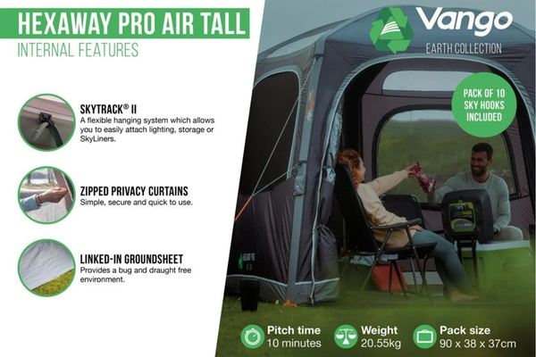 Vango HexAway Air Tall Drive Away Awning.