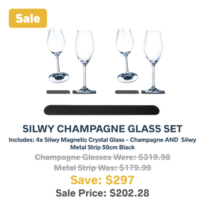 Silwy Magnetic Crystal Champagne Glass Set