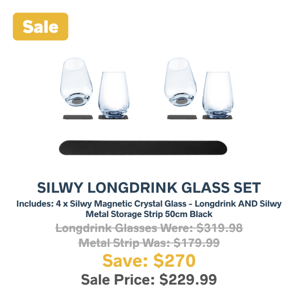 Silwy Magnetic Crystal Longdrink Glass Set