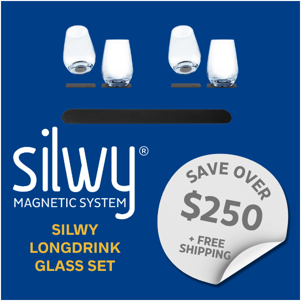 Silwy Magnetic Crystal Longdrink Glass Set
