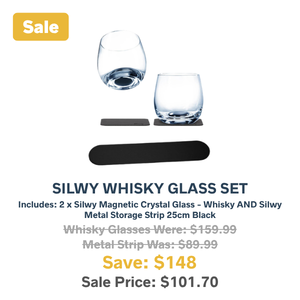 Silwy Magnetic Crystal Whisky Glass set