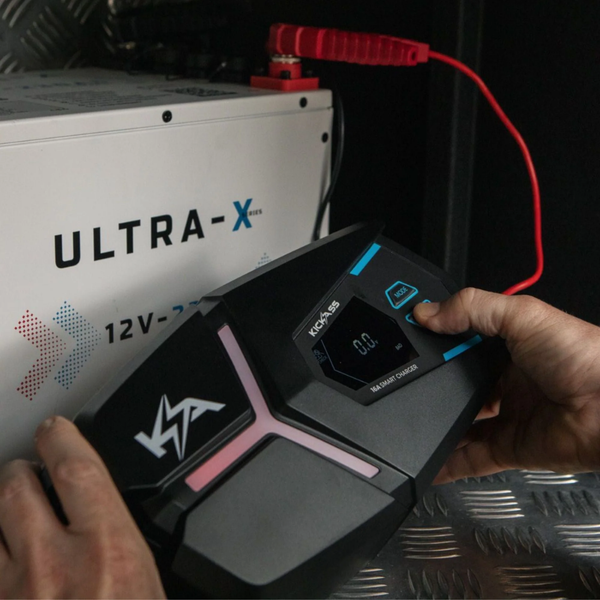 KickAss Flexicharge 12V 32A ACDC Smart Battery Charger For Lead Acid, AGM & Lithium Batteries